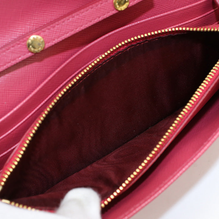 PRADA 1M1290 Chain wallet Safiano leather pink Women