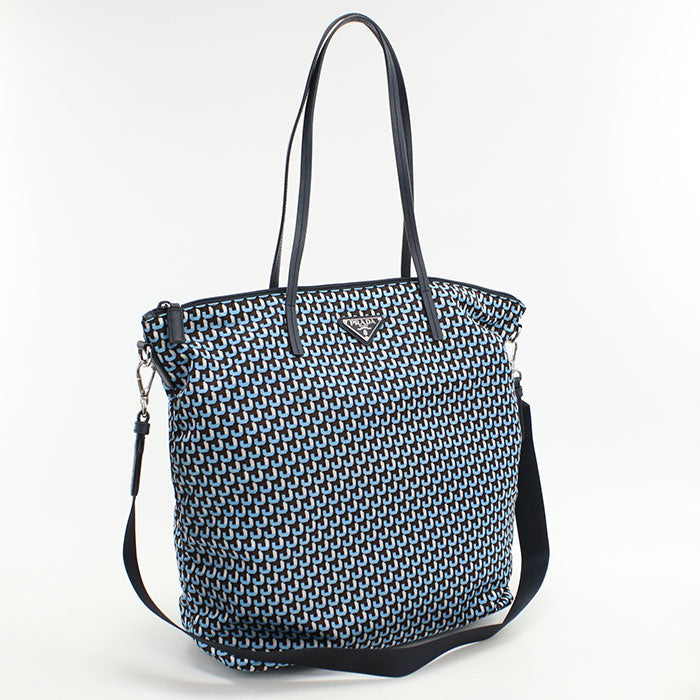 PRADA 2WAYTote Bag/ shoulder bag Nylon Blue Women