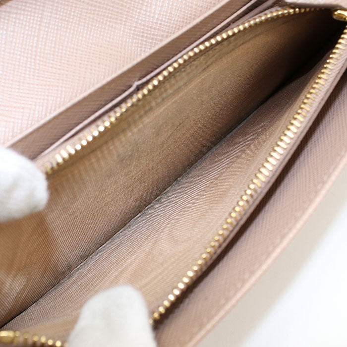 PRADA 1MH132 QWA F0236 Saffiano leather Long wallet Pink Women