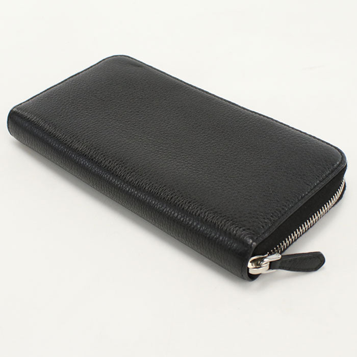 PRADA 1ML506 2BBE F0002 zip around long wallet Vittero Dino Black Women