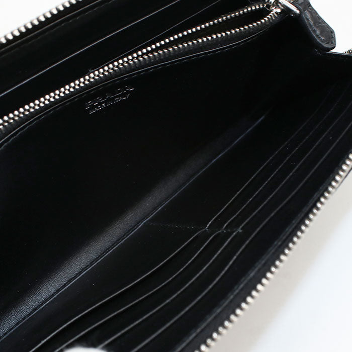 PRADA 1ML506 2BBE F0002 zip around long wallet Vittero Dino Black Women