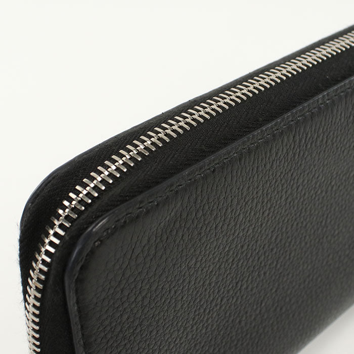 PRADA 1ML506 2BBE F0002 zip around long wallet Vittero Dino Black Women