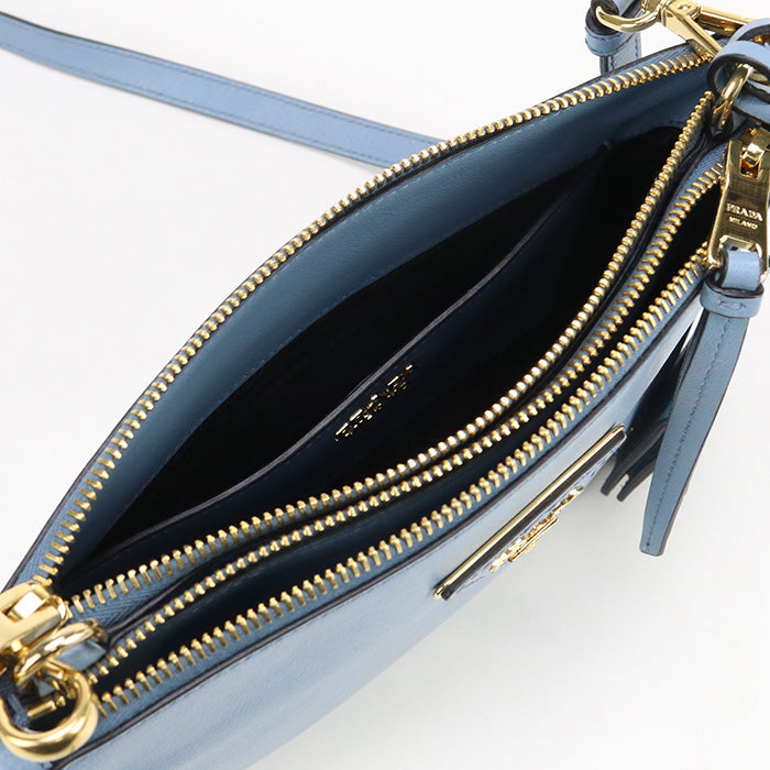 PRADA PR89870 Shoulder Bag leather/blue Women