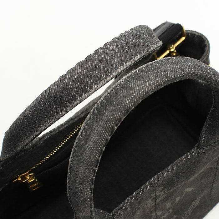 PRADA 1BG439 2WAY Canapa Tote Bag denim/2WAYTote Bag black Women