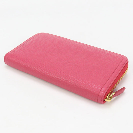 PRADA 1M0506 Long wallet Safiano Zipper Wallet leather pink Women