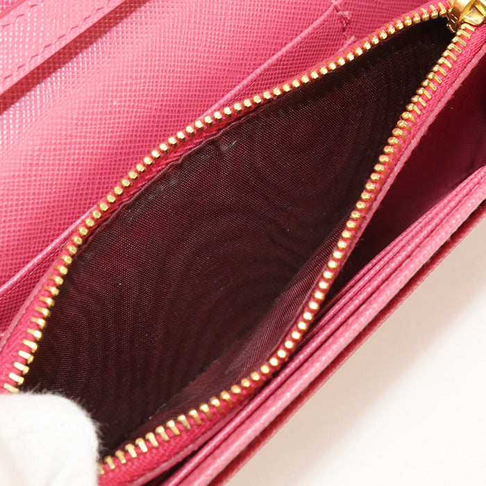 PRADA 1M1437 Long wallet Safiano Shoulder wallet/Chain wallet leather pink Women