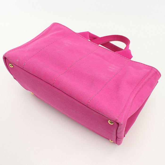 PRADA BN1877 Canapa Tote Bag canvas/Tote Bag pink Women