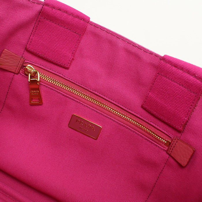 PRADA BN1877 Canapa Tote Bag canvas/Tote Bag pink Women