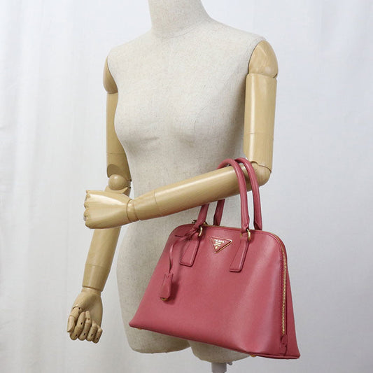 PRADA BL0837 NZV F060M 2WAY Safiano leather Handbag leather pink Women