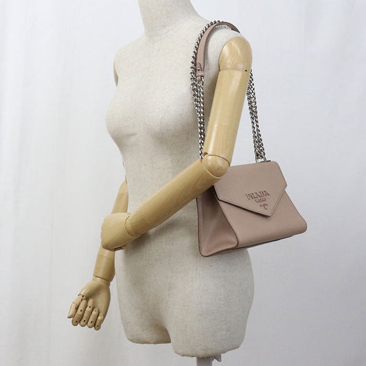 PRADA 1BD127 2ERX F0ORK Chain Safiano leather Shoulder Bag leather pink Women