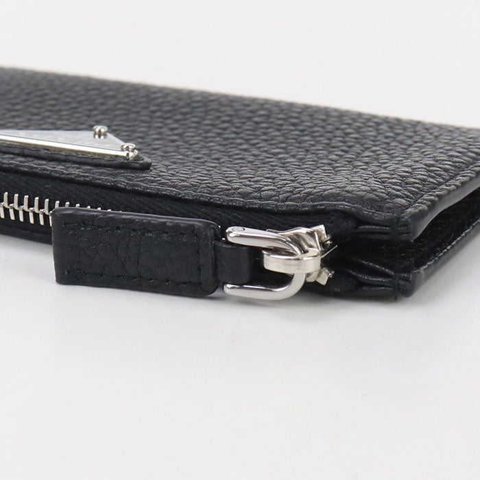 PRADA Fragment case Coin Pocket leather black mens