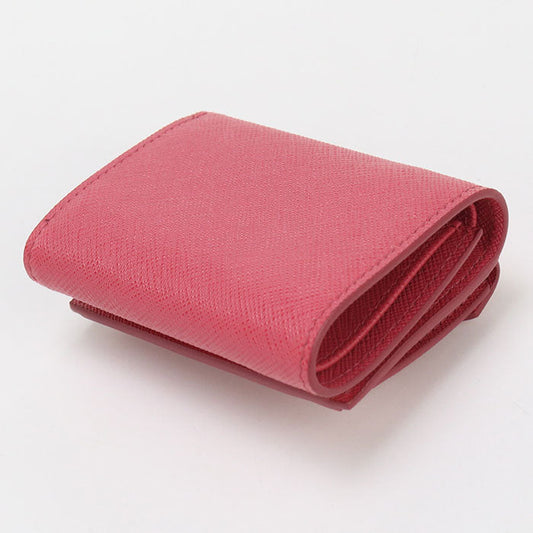 PRADA 1MH021 Tri-fold wallet Safiano Compact Wallet leather pink Women