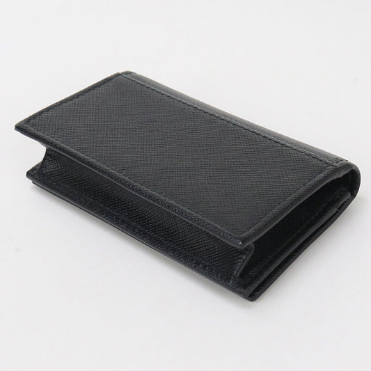 PRADA 1MC122 Business card holder Safiano Card Case leather black Women(unisex)