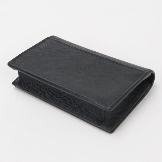PRADA Saffiano Leather Card Case name card holder leather black mens
