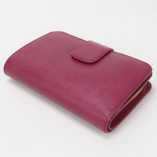 PRADA 1M1225 Folded wallet/Safiano leather purple Women