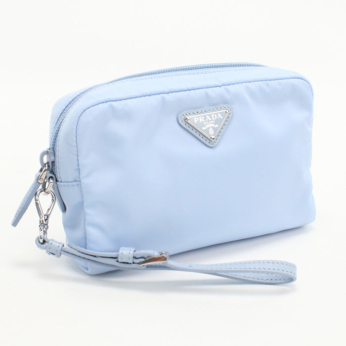 PRADA 1NS021 Re-Nylon pouch Pouch Nylon Light Blue Women(unisex)