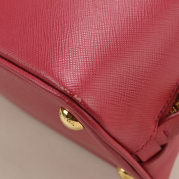 PRADA BL0838 Handbag Safiano 2WAY handbag leather Red Women