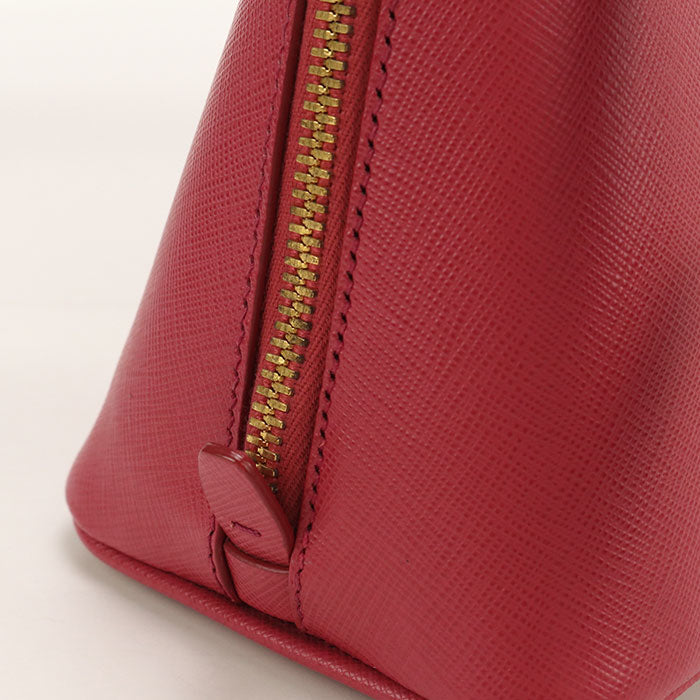PRADA BL0838 Handbag Safiano 2WAY handbag leather Red Women
