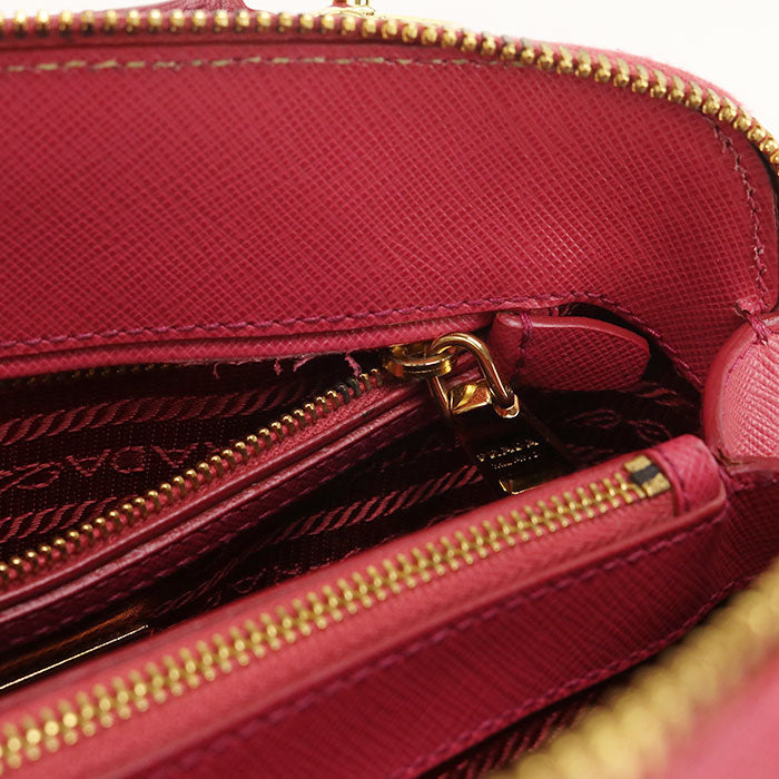PRADA BL0838 Handbag Safiano 2WAY handbag leather Red Women