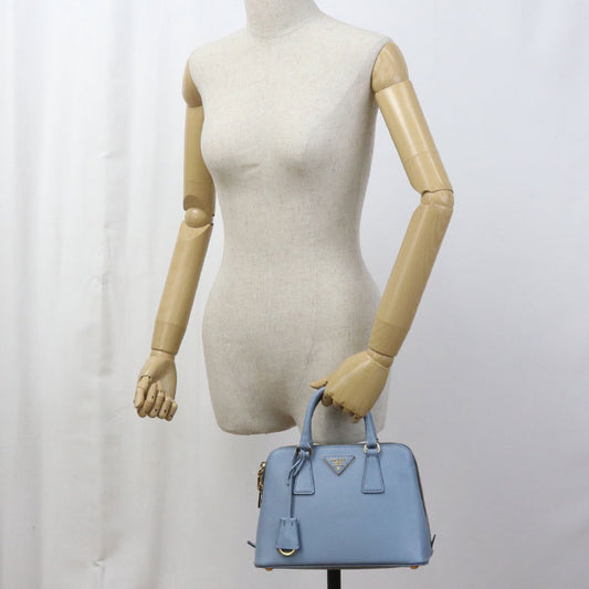PRADA 1BA838 2WAY Handbag/Safiano leather blue Women