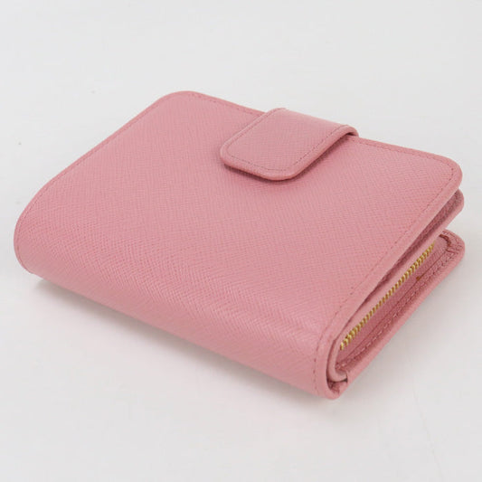 PRADA 1ML018 Bi-fold wallet Safiano Folding Wallet leather pink Women