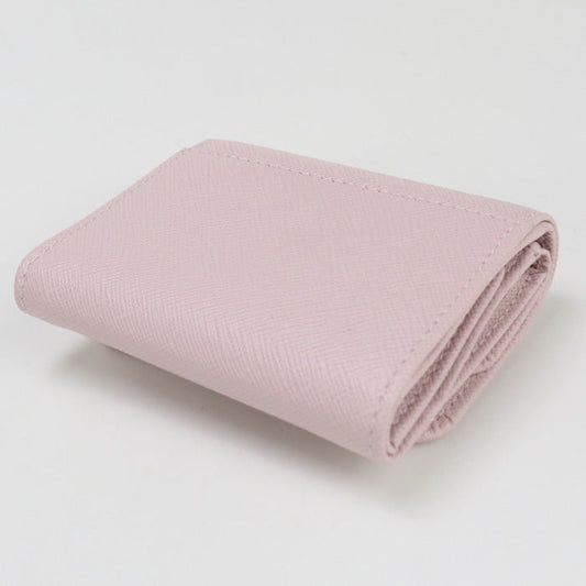 PRADA 1MH043 Tri-fold wallet Saffiano Triangle Wallet/Folding wallet leather pink Women