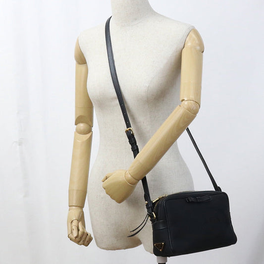 PRADA 1BH089 UCW F0002 Logo jacquard Diagonal Shoulder Bag black Women