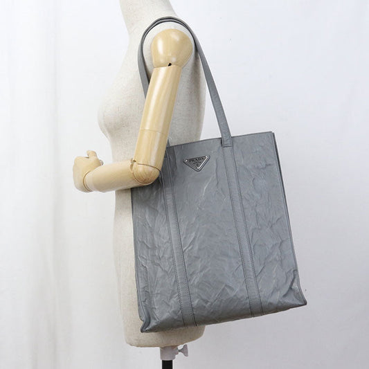 PRADA 1BG459 Tote Bag leather gray Women