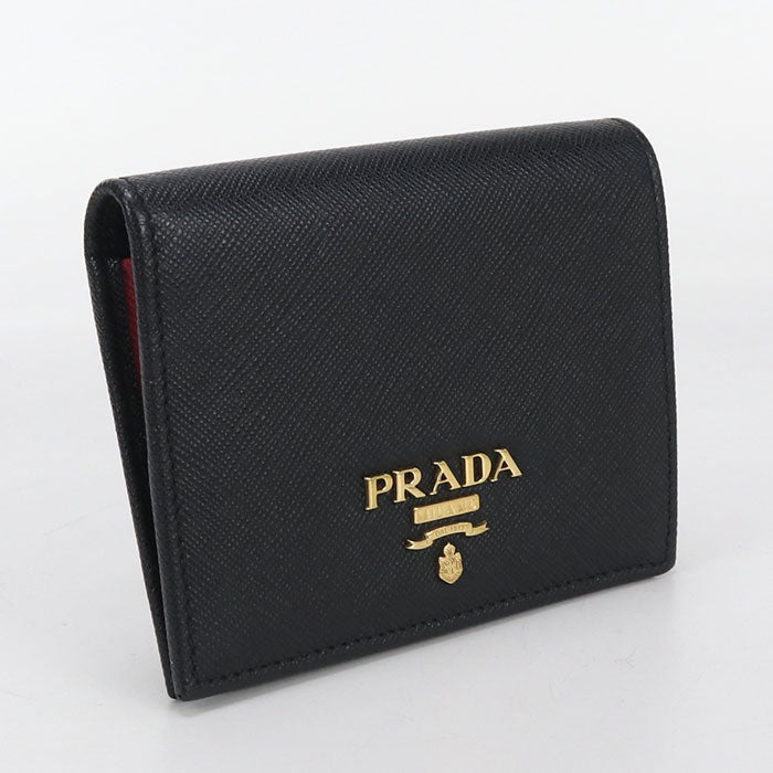 PRADA 1MV204 Saffiano Multicolor Wallet leather black Women