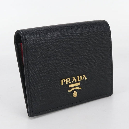 PRADA 1MV204 Saffiano Multicolor Wallet leather black Women