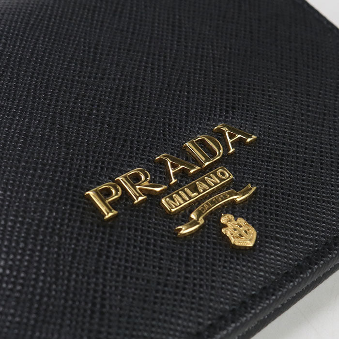 PRADA 1MV204 Saffiano Multicolor Wallet leather black Women
