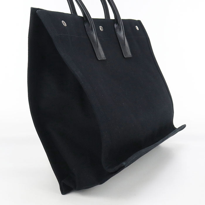 SAINT LAURENT 509415 Rive Gauche Tote Bag canvas black mens