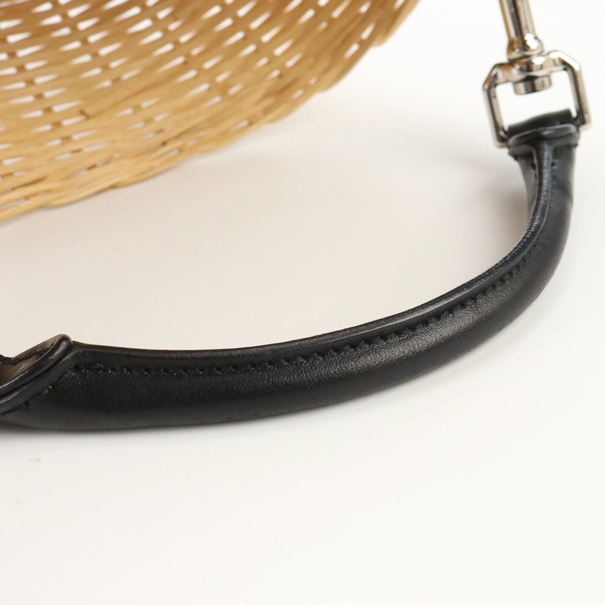 SAINT LAURENT 410883 pannier basket Straw Bag hand bag straw Women beige