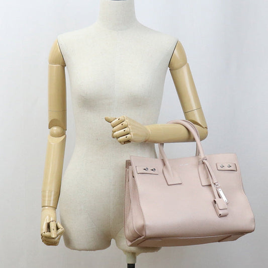 SAINT LAURENT 464960 Soft Small Sac de Jules 2way hand Bag Calfskin pink Women