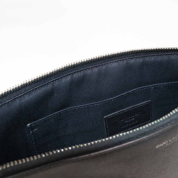 SAINT LAURENT 397294 Clutch bag leather black mens