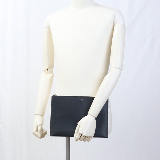 SAINT LAURENT 397294 Clutch bag leather black mens