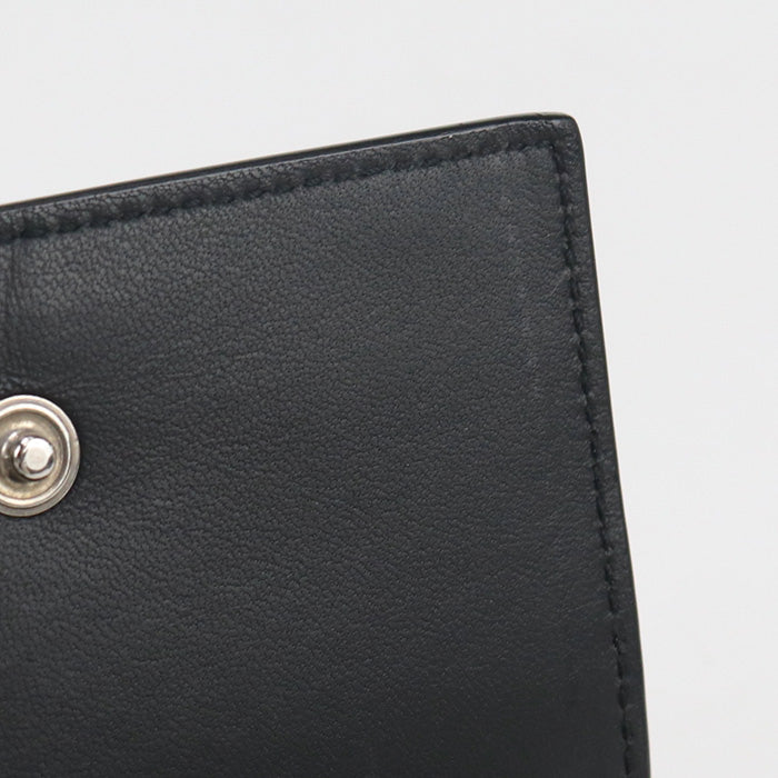 SAINT LAURENT SL87542 Petite wallet Three fold wallet Calfskin black unisex