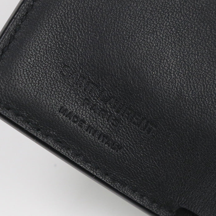 SAINT LAURENT SL87542 Petite wallet Three fold wallet Calfskin black unisex