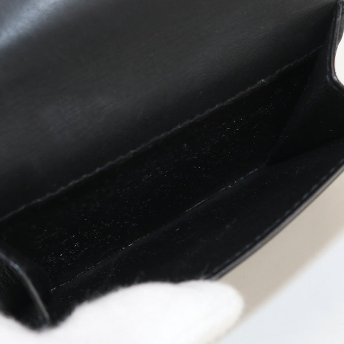 SAINT LAURENT SL87542 Petite wallet Three fold wallet Calfskin black unisex