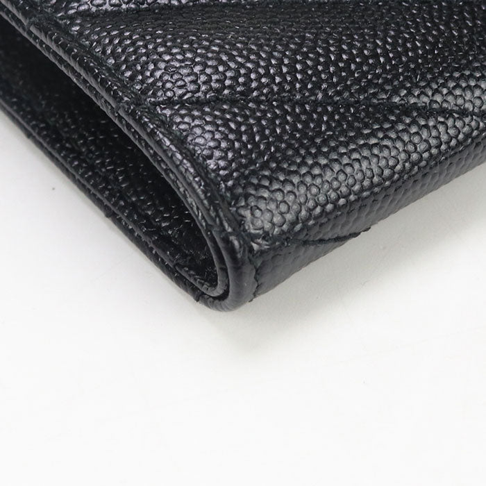 SAINT LAURENT 414404BOW011000 Bifold wallet Envelope Monogram Small leather black Women