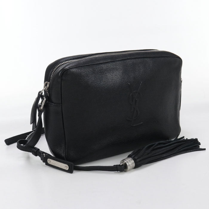 SAINT LAURENT 470299 Camera bag Roux Diagonal shoulder bag leather black Women