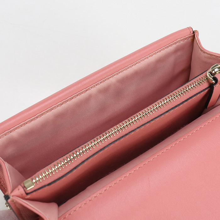 Valentino Rock studs Chain wallet leather pink Women