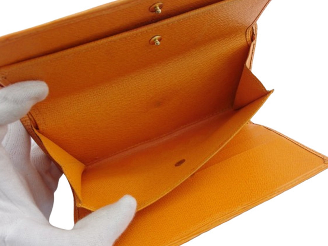 LOUIS VUITTON Long Wallet Purse M6228H Orange Porte Tresor