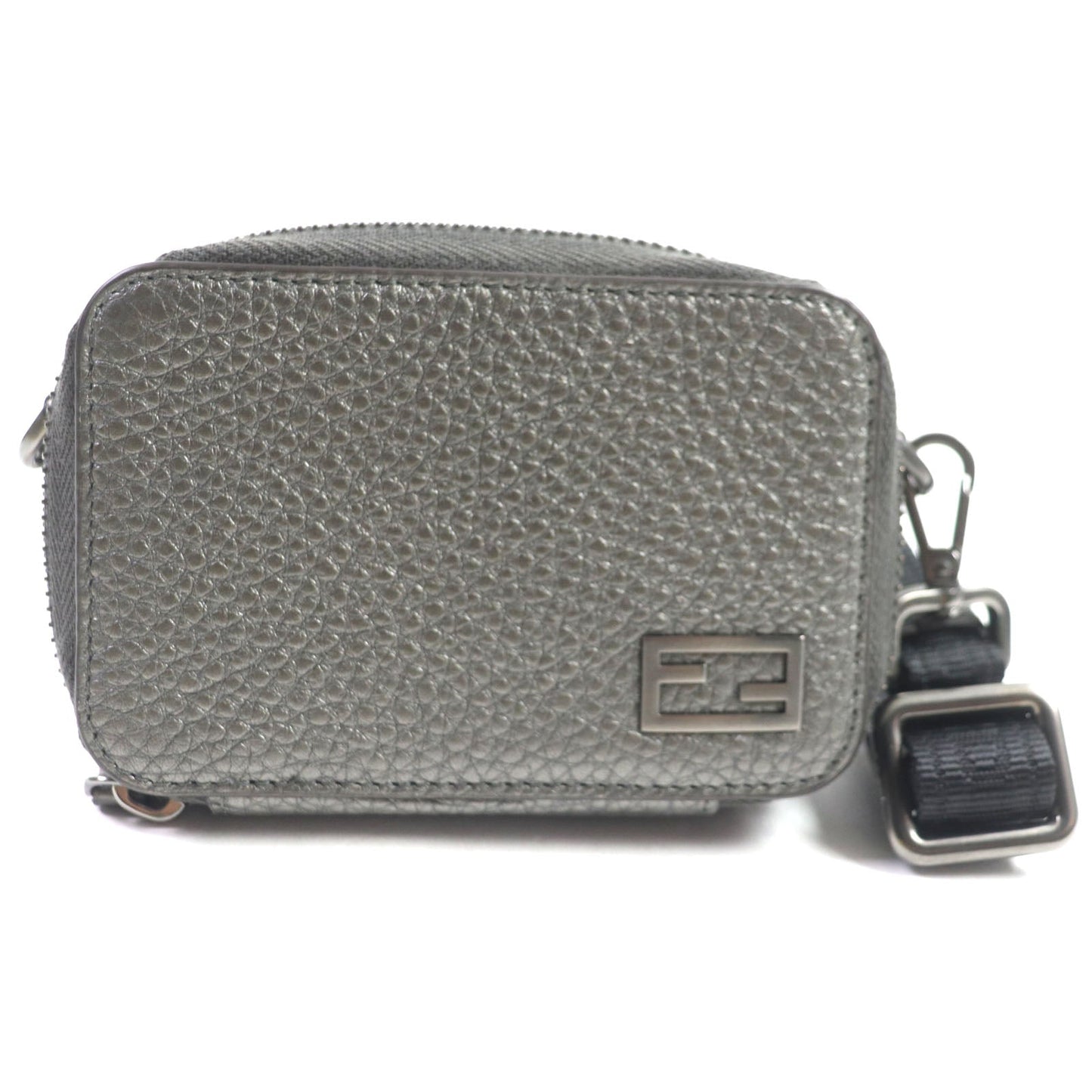 FENDI Shoulder Bag 7M0344 Main: Leather Graphite, GRAPHITE/RUBLS Mini camera bag mens Used Authentic