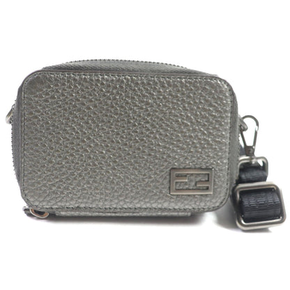 FENDI Shoulder Bag 7M0344 Main: Leather Graphite, GRAPHITE/RUBLS Mini camera bag mens Used Authentic