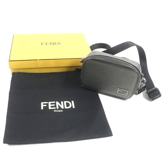 FENDI Shoulder Bag 7M0344 Main: Leather Graphite, GRAPHITE/RUBLS Mini camera bag mens Used Authentic