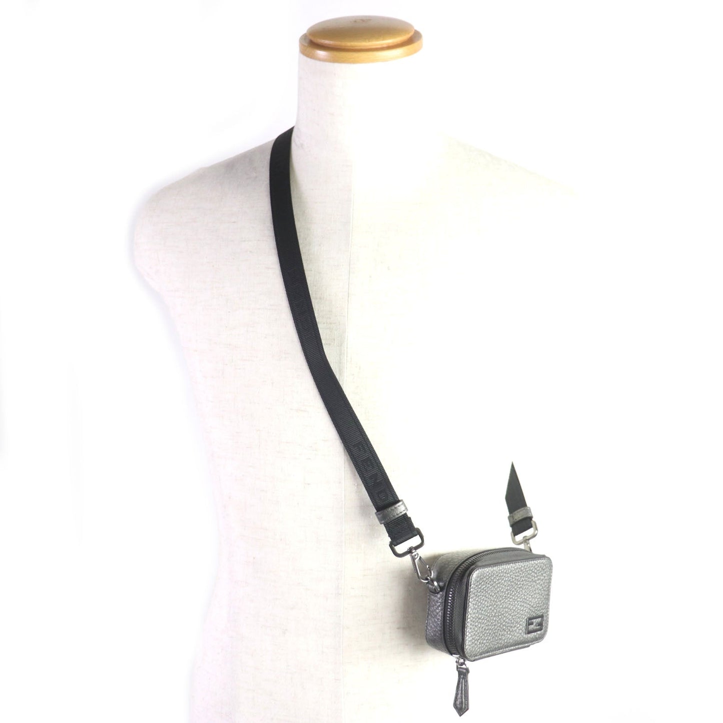 FENDI Shoulder Bag 7M0344 Main: Leather Graphite, GRAPHITE/RUBLS Mini camera bag mens Used Authentic