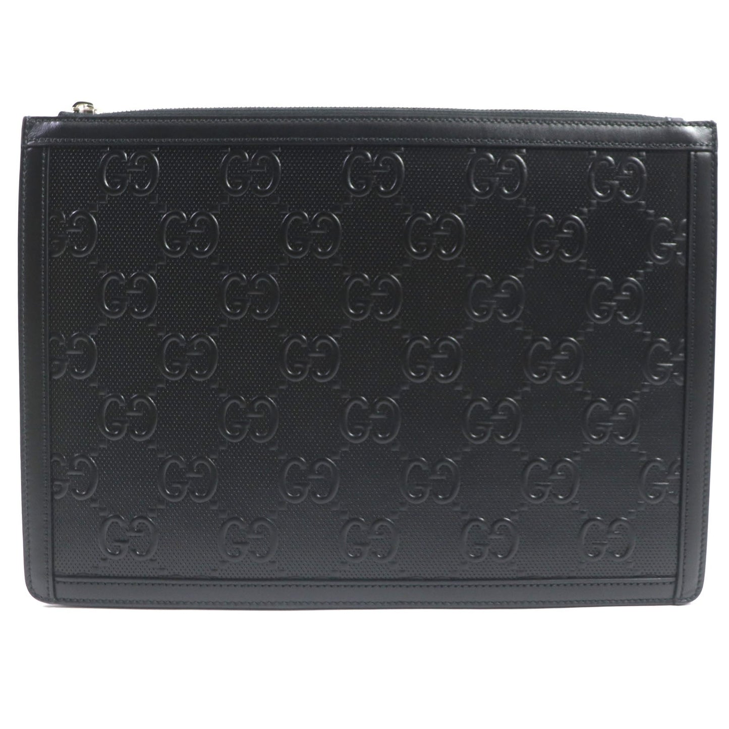 GUCCI Clutch bag 646449 Main: Leather black mens Used Authentic