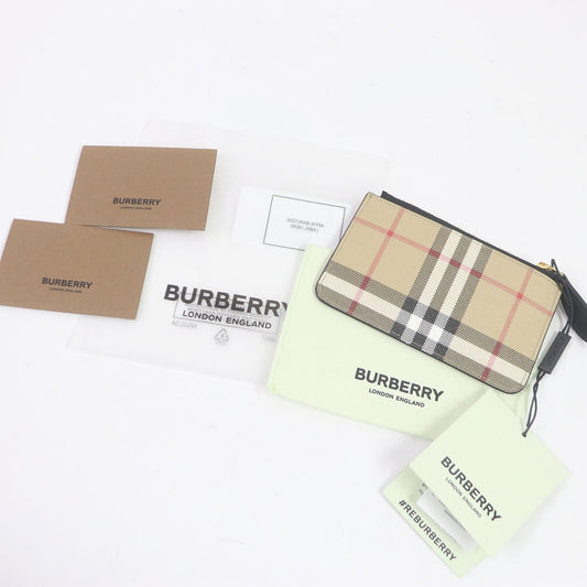 BURBERRY Coin case 8058472 Leather, PVCArchive Beige mens Used Authentic