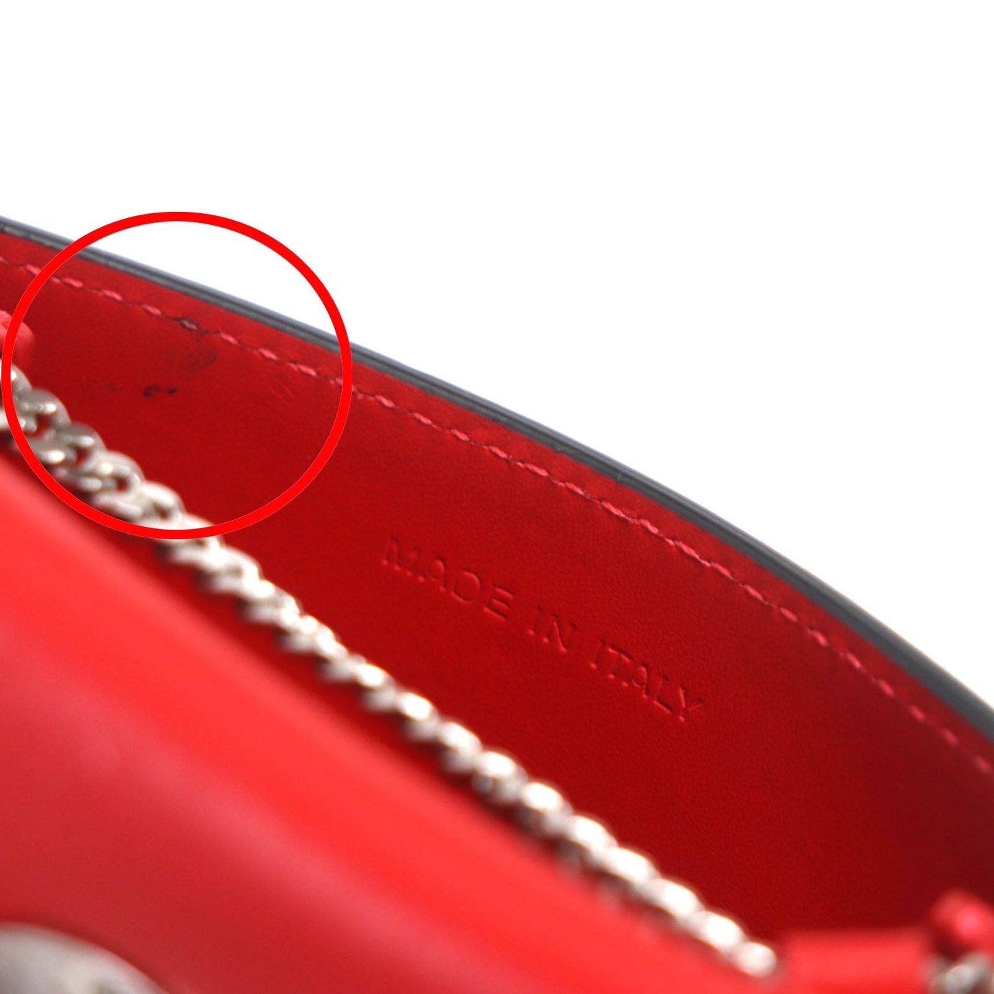 Christian Louboutin Coin case 1215121 Main: Leather white Eliza Chain Card Holder Women Used Authentic